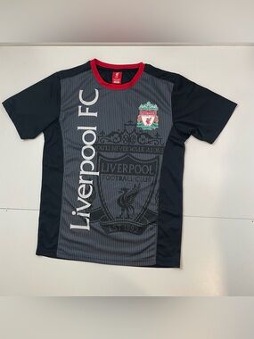 Liverpool LFC Soccer Jersey Shirt size S Black Icon Football Training Official